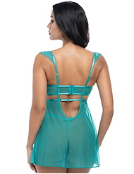 Alternate back view of FARAH BABYDOLL WITH CUT OUT DETAILS