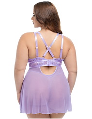 Alternate back view of STASSI PLUS SIZE BABYDOLL