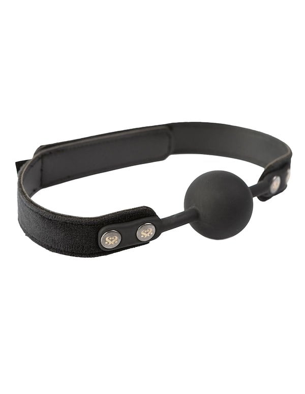 Sei Mio - Strictly Come Quietly - Soft Strap Silicone Ball Gag default view Color: BK