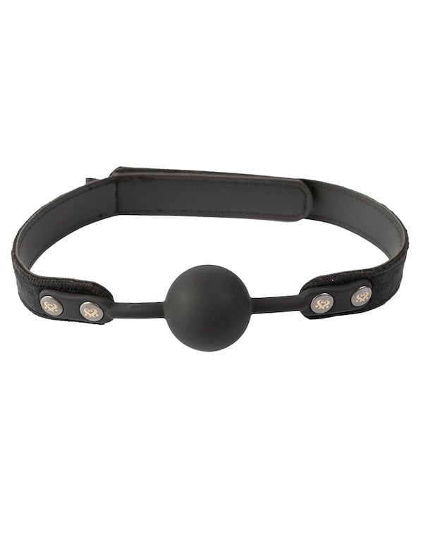 Sei Mio - Strictly Come Quietly - Soft Strap Silicone Ball Gag ALT1 view Color: BK