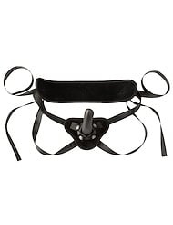 Front view of SEI MIO - COCKED AND LOADED - ADVANCED STRAP-ON HARNESS AND 6.5 DILDO