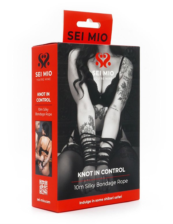 SEI MIO - KNOT IN CONTROL - 10M SILKY BONDAGE ROPE ALT2 view Color: BK