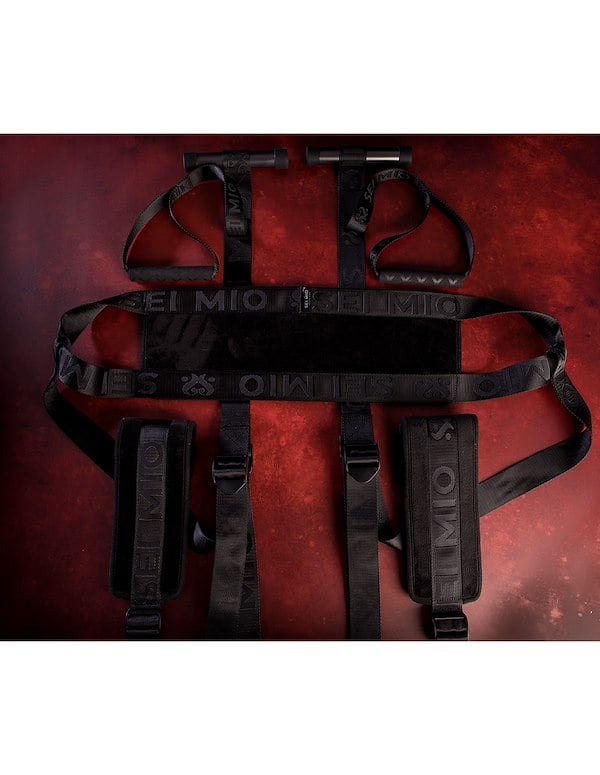 SEI MIO - BEHIND CLOSED DOORS - ADJUSTABLE DOOR HANGING SEX SWING ALT3 view Color: BK