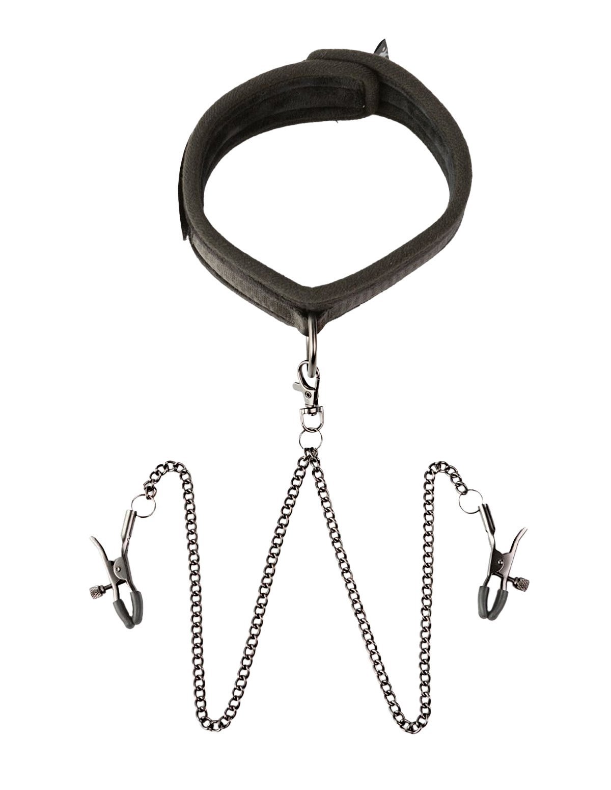 alternate image for Sei Mio - Twin Tweaks - Velvet Collar With Nipple Clamps