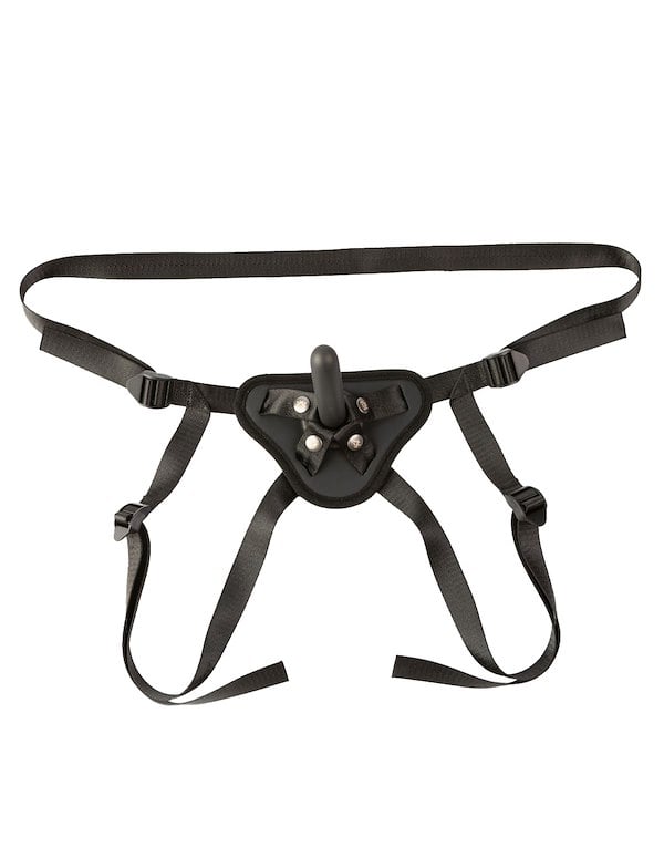 Sei Mio - Perfectly Pegged - Beginners Strap-On Harness And 5 Dildo default view Color: BK