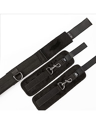 Alternate back view of SEI MIO - SPREAD THE LOVE - ANKLE SPREADER BAR WITH WRIST CUFFS