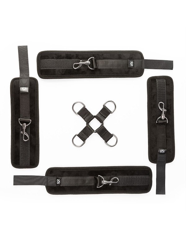 SEI MIO - HOG TIED AND SATISFIED - HOG TIE AND CUFF SET ALT1 view Color: BK