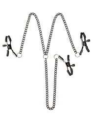 Front view of SEI MIO - TRIPLE TEASE - ADJUSTABLE NIPPLE AND CLIT CLAMP SET