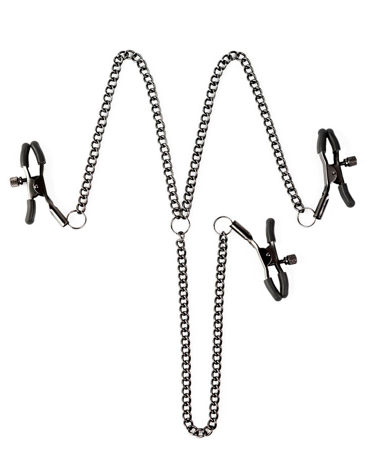 alternate image for SEI MIO - TRIPLE TEASE - ADJUSTABLE NIPPLE AND CLIT CLAMP SET