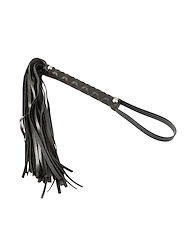 Alternate back view of SEI MIO - PRIMED FOR PUNISHMENT - FAUX LEATHER FLOGGER