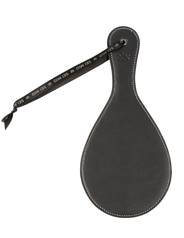 SEI MIO - ROUNDLY CHASTISED - BROAD CIRCULAR SPANKING PADDLE ALT1 view Color: BK
