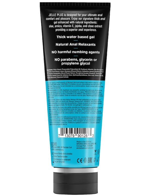 Jelle Plus Water Based Anal Lubricant 8 Oz ALT1 view Color: NC