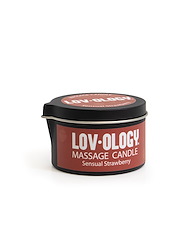 Alternate back view of LOVOLOGY - STRAWBERRY MASSAGE CANDLE