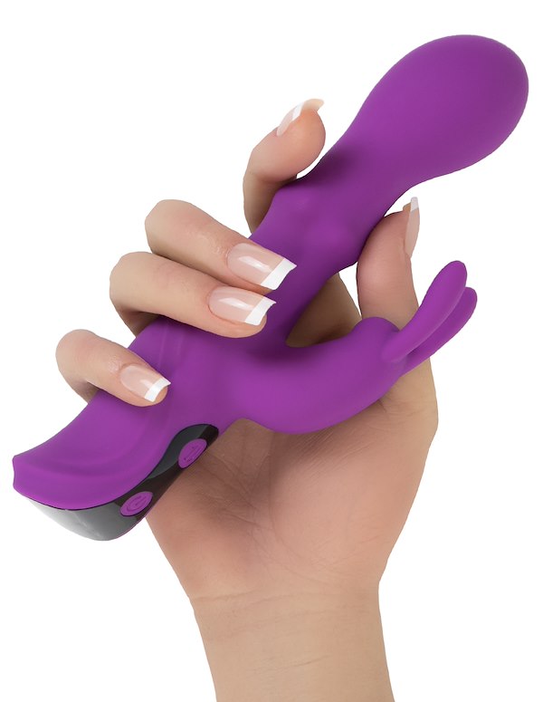 LOVE UNCENSORED - CARESS COME HITHER RABBIT WITH BEADS ALT3 view Color: PR