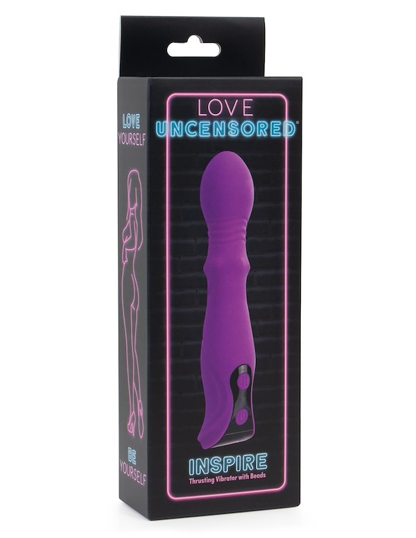 LOVE UNCENSORED - INSPIRE THRUSTING VIBRATOR WITH BEADS ALT5 view Color: PR