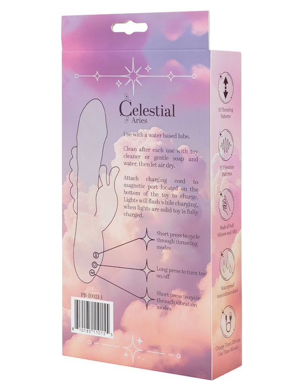 CELESTIAL - ARIES TRIPLE STIM THRUSTING RABBIT ALT3 view Color: BW