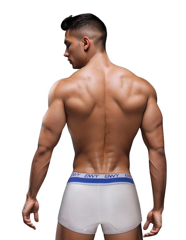 Envy White Sporty Lace-Up Trunk ALT1 view Color: WH