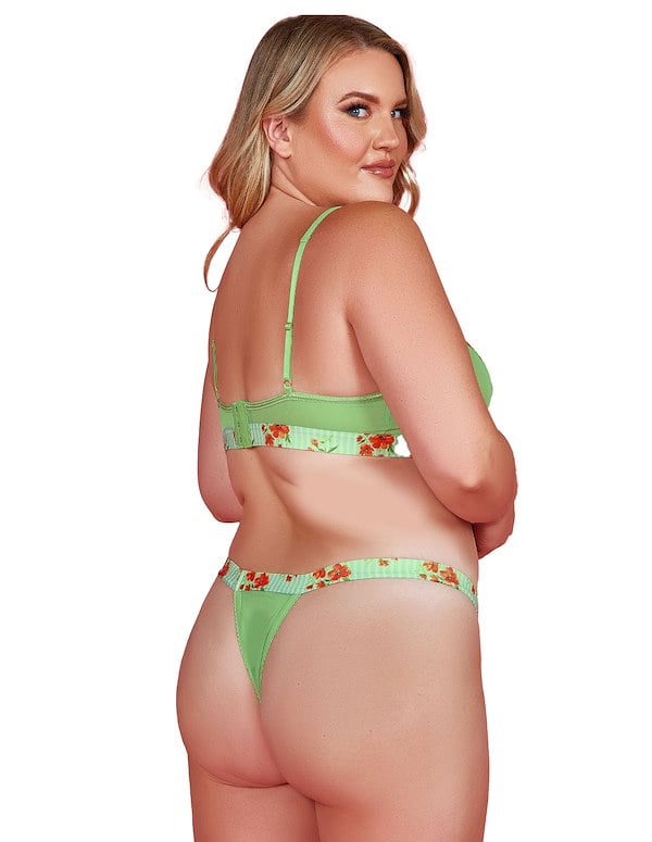 GOLDEN COAST PLUS SIZE BRA AND PANTY SET ALT1 view Color: PGR