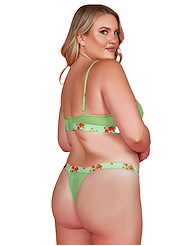 Alternate back view of GOLDEN COAST PLUS SIZE BRA AND PANTY SET