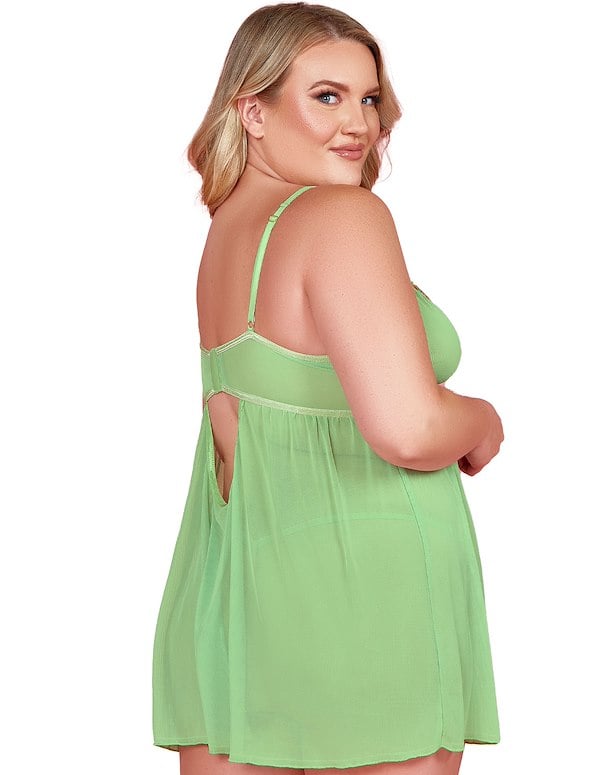 Golden Coast Plus Size Babydoll ALT2 view Color: PGR