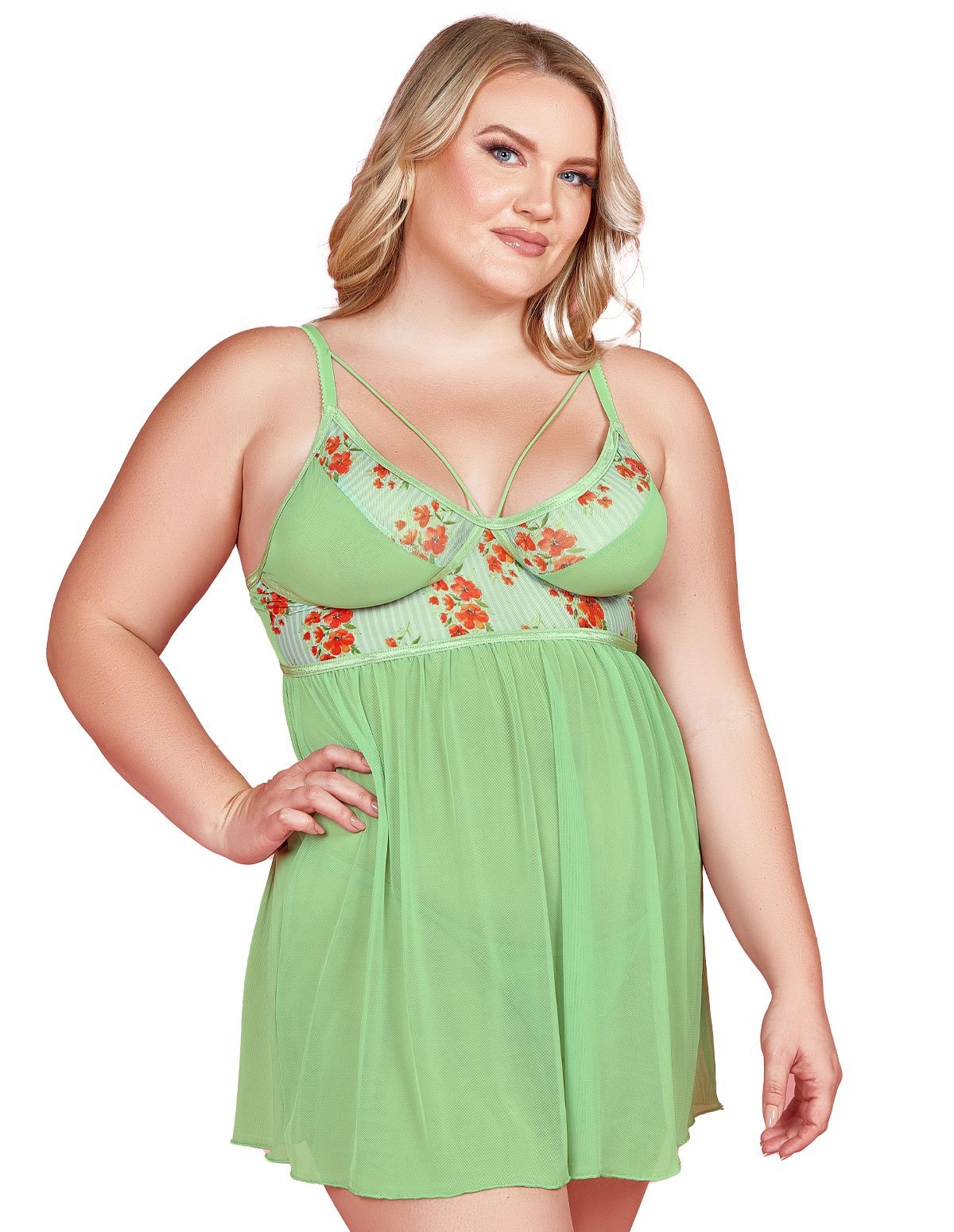 alternate image for Golden Coast Plus Size Babydoll