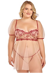 Front view of MARIBELLE PLUS SIZE BABYDOLL