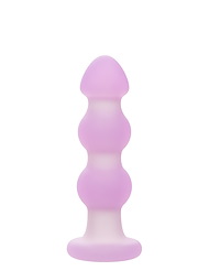 Front view of LAVENDER HAZE VIBRATING BEADED ANAL PLUG