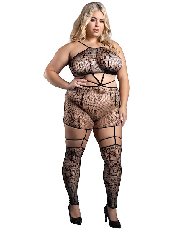 UNHOLY DRESS BODYSTOCKING ALT2 view Color: BK