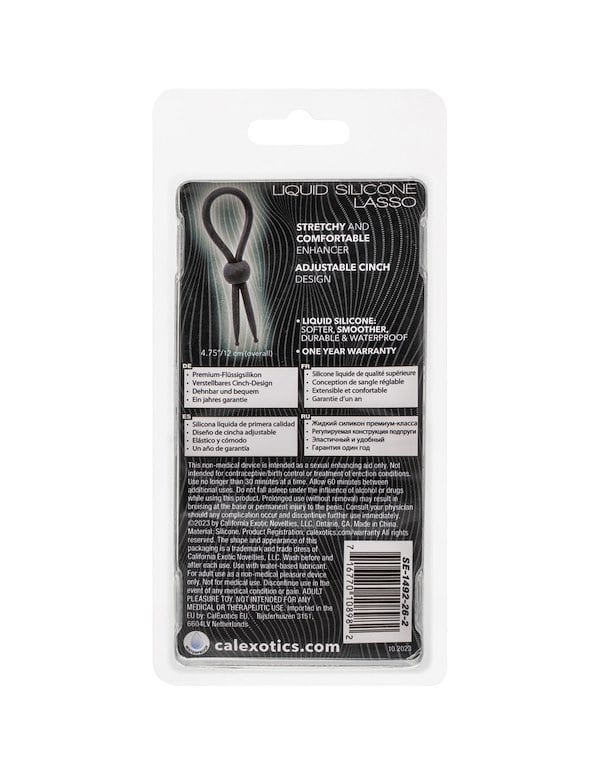Alpha - Black Liquid Silicone Lasso Ring ALT3 view Color: BK