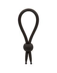 Alternate back view of ALPHA - BLACK LIQUID SILICONE LASSO RING