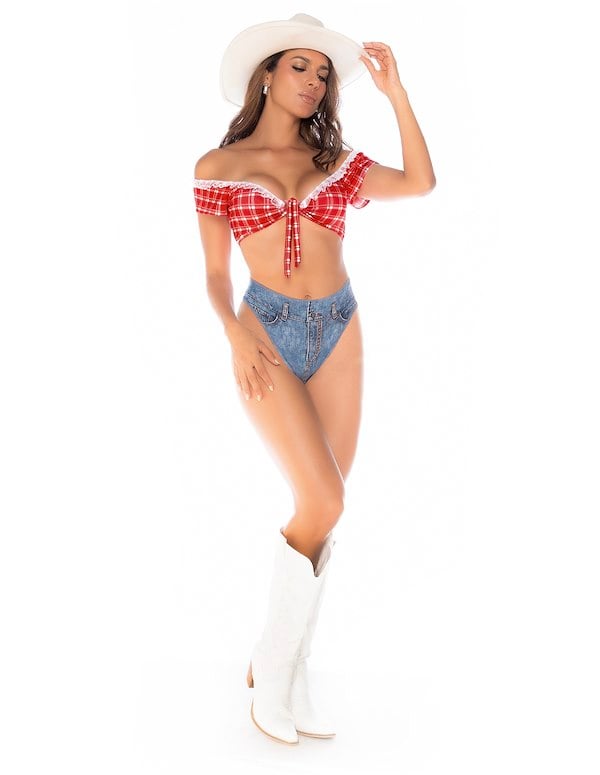 Cow Girl Cutie Costume Set ALT2 view Color: MC
