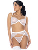 Additional WHITE view of product STELLA 3PC BRA AND PANTY WITH GARTER BELT with color code WH