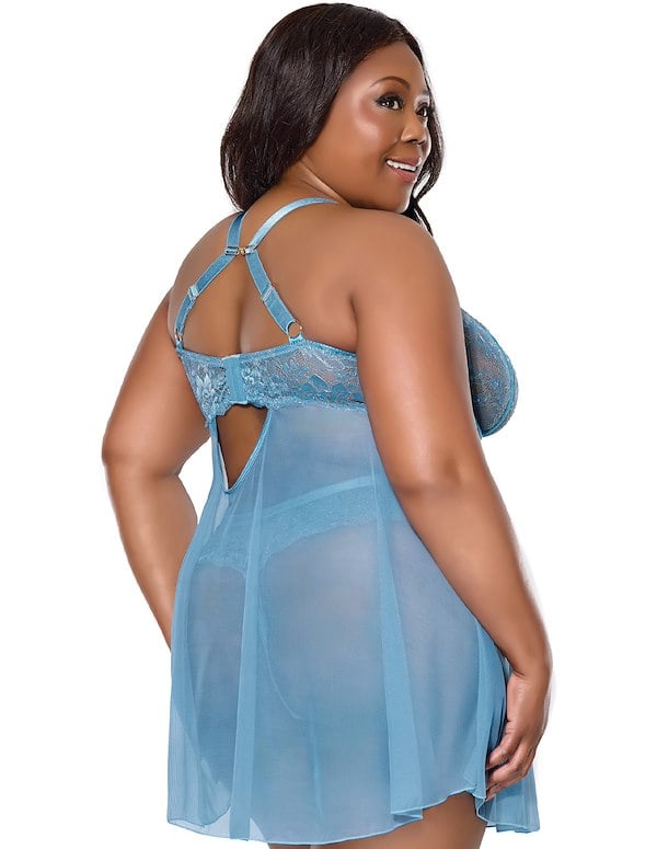 CELESTE PLUS SIZE BABYDOLL ALT1 view Color: BL