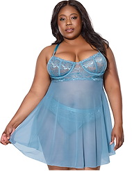 Front view of CELESTE PLUS SIZE BABYDOLL