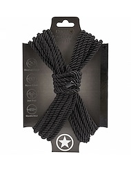 Alternate front view of OUCH BLACK BONDAGE ROPE - 10M