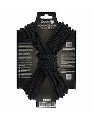 Alternate back view of OUCH BLACK BONDAGE ROPE - 10M