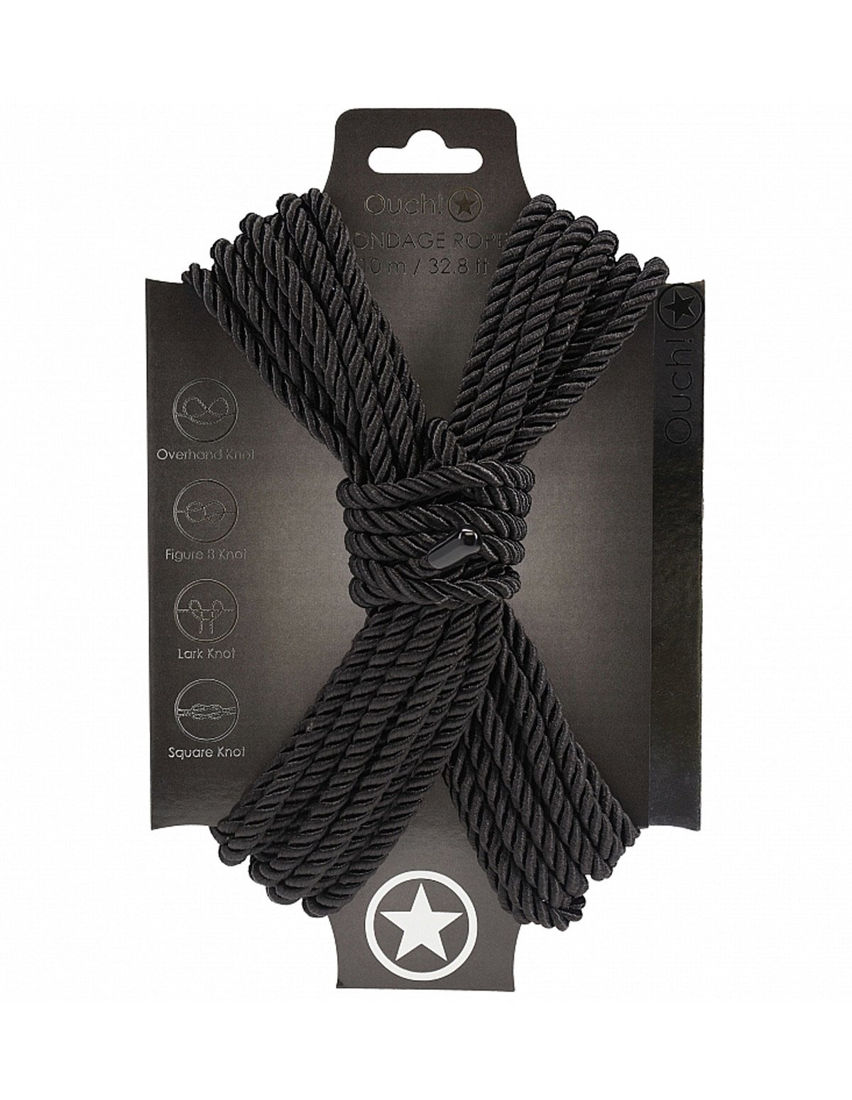 alternate image for Ouch Black Bondage Rope - 10M