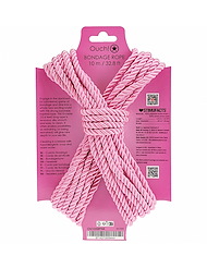 Alternate back view of OUCH PINK BONDAGE ROPE - 10M