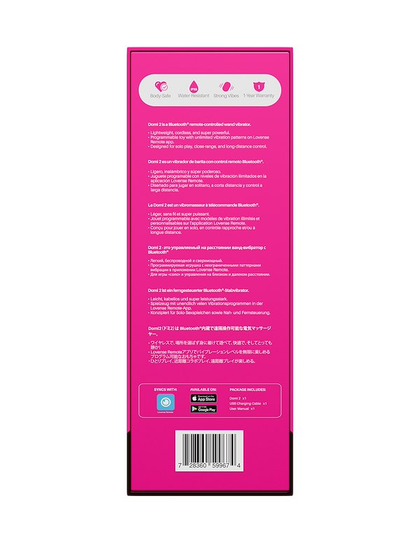 LOVENSE DOMI 2 WAND MASSAGER ALT3 view Color: BK