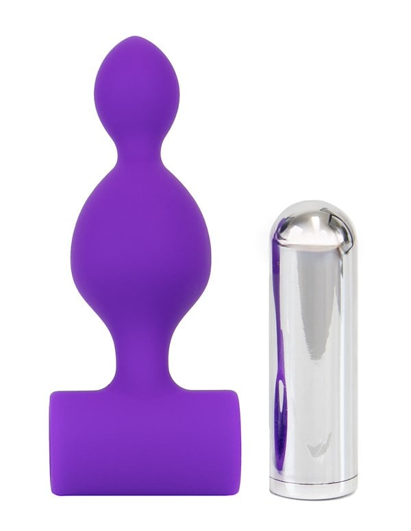 ZODIAC FOR LOVERS - BEADED PLUG WITH RECHARGEABLE BULLET ALT1 view Color: PR