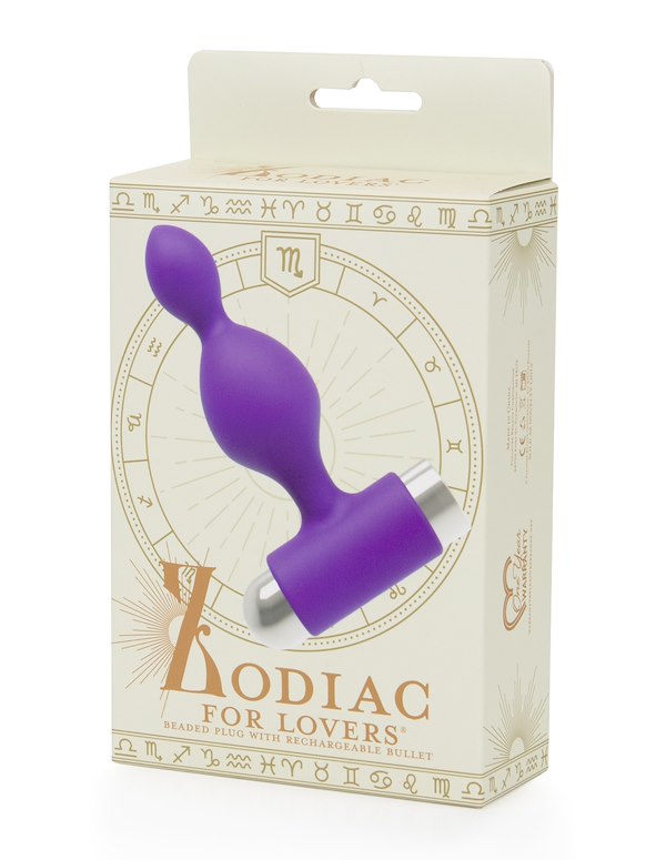 ZODIAC FOR LOVERS - BEADED PLUG WITH RECHARGEABLE BULLET ALT5 view Color: PR
