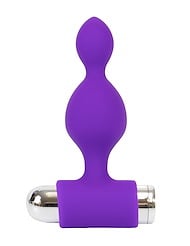 Front view of ZODIAC FOR LOVERS - BEADED PLUG WITH RECHARGEABLE BULLET