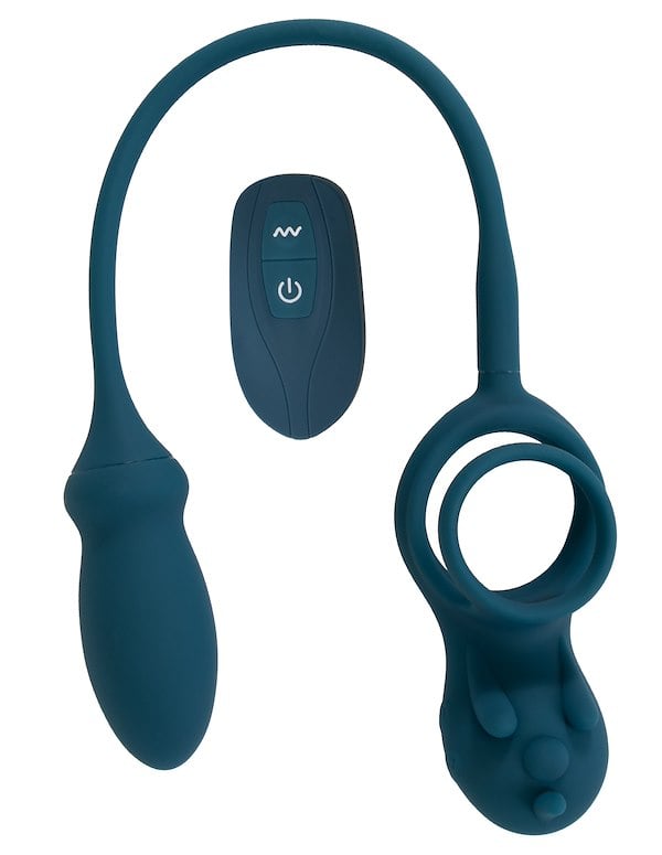 vibrating cock and ball ring The Macho Double Ring Vibrating Ball and Cock Ring main image 1