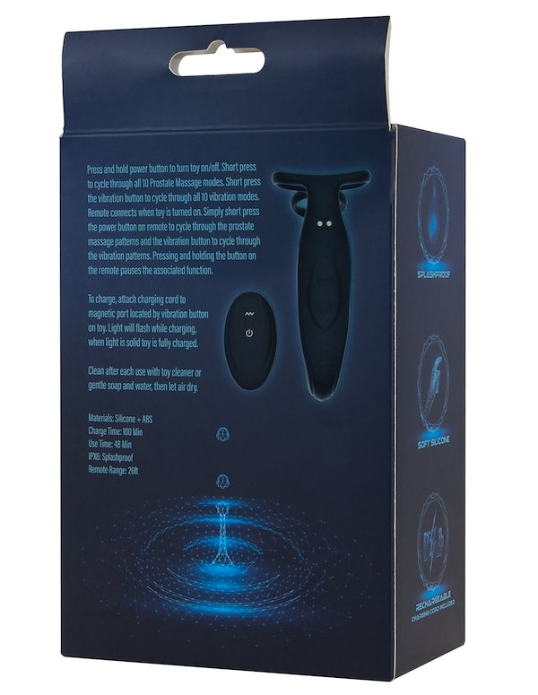 MILK IT - ROTATING PROSTATE MASSAGER WITH COCK & BALL RING ALT5 view Color: BK