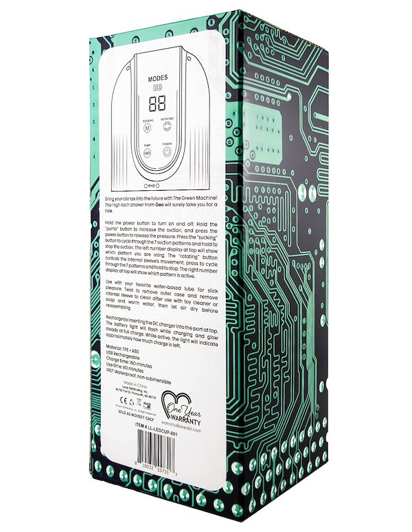 GEO - THE GREEN MACHINE STROKER - IMPERFECT BOX alt5 view Color: GR