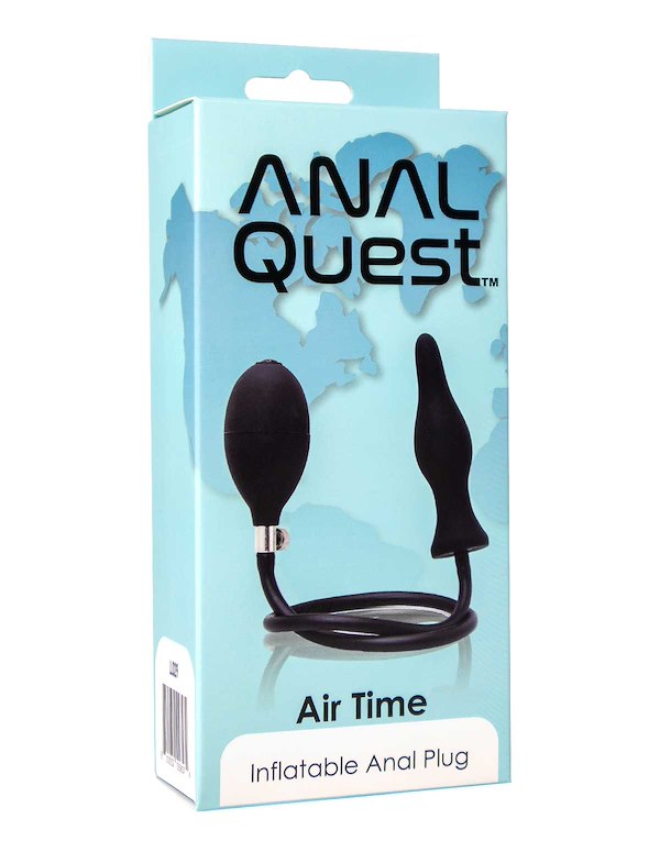 ANAL QUEST - AIR TIME INFLATABLE ANAL PLUG - IMPERFECT BOX ALT7 view Color: BK