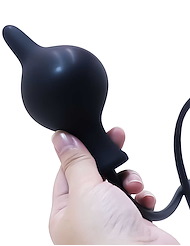 Alternate back view of ANAL QUEST - AIR TIME INFLATABLE ANAL PLUG - IMPERFECT BOX