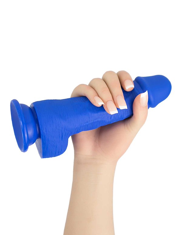 AMERICA's COCK SILICONE DILDO - IMPERFECT BOX ALT4 view Color: BL