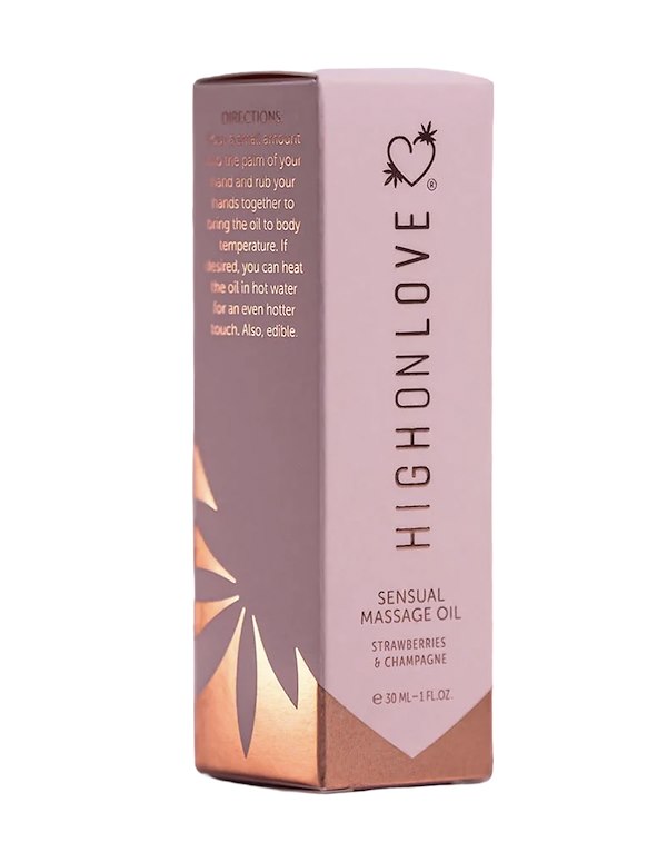 HIGH ON LOVE SENSUAL MINI MASSAGE OIL - STRAWBERRIES & CHAMPAGNE ALT2 view Color: NC