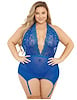 Additional ROYAL view of product ELARA HALTER TIE PLUS SIZE BUSTIER with color code RY